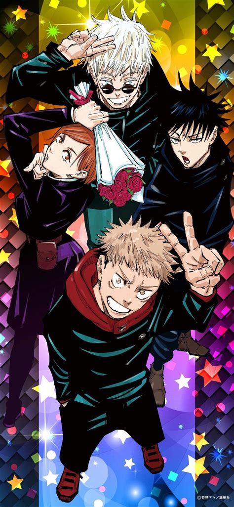 Anime Jujutsu Kaisen Itadori Yuuji Fushiguro Megumi Gojo Satoru