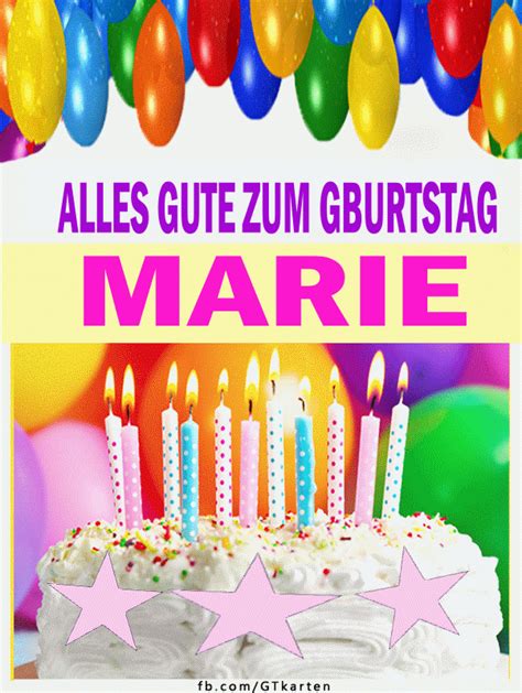 Alles Gute Zum Geburtstag Marie Gif Hbday Art De