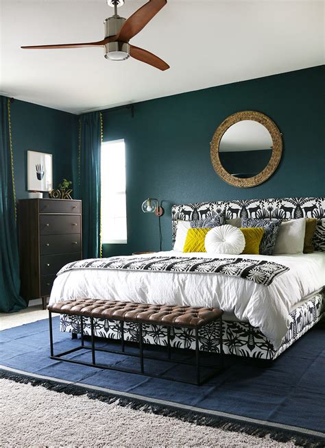 Dark Teal Bedroom Reveal Persia Lou Dark Teal Bedroom Ideas Teal