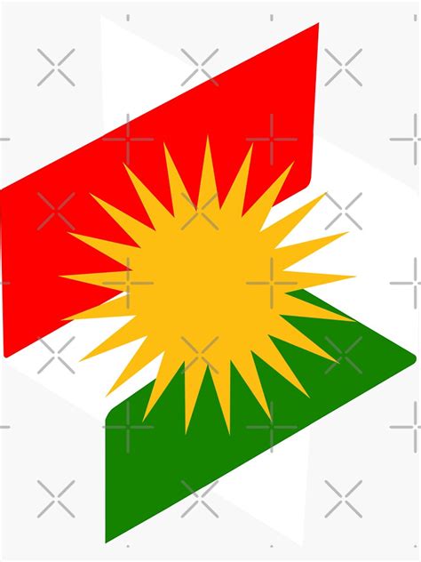 Kurdistan Flag Sticker For Sale By Kurdishshops Redbubble