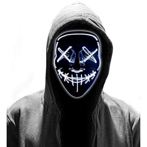 Led Halloween Mask Glowing Mask 2019 Led Mask Light Up Mask The Purge