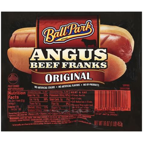 Ball Park Angus Beef Franks Nutrition Runners High Nutrition