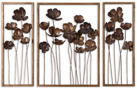 Uttermost Metal Tulips Wall Art Set Of 3