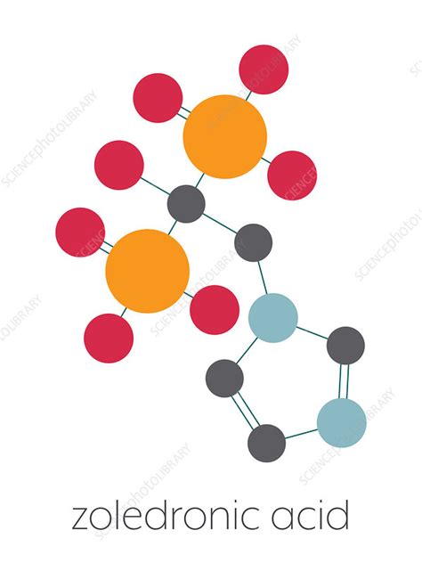 Zoledronic Acid Osteoporosis Drug Molecule Illustration Stock Image