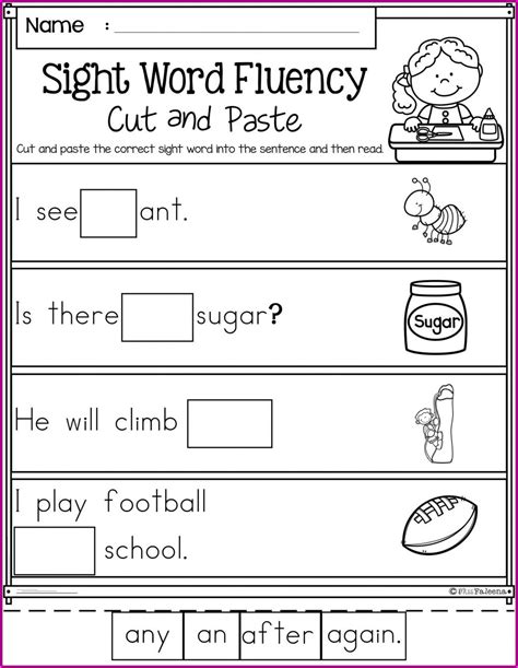 Worksheet For Kindergarten Reading Worksheet Resume Examples