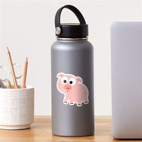 Cute Pink Pig Sticker For Sale By Eggtooth Redbubble