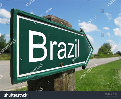 Brazil Road Sign Stock Photo 55171954 Shutterstock