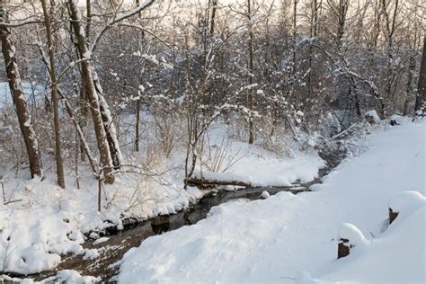 Snowy Brook Stock Image Image Of Landscape Winter Snowy 51056765