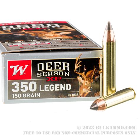 200 Rounds Of Bulk 350 Legend Ammo By Winchester 150gr Xp