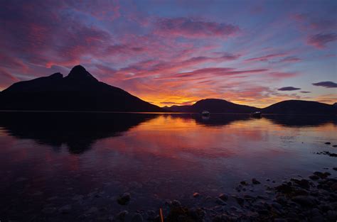 midnight, Sun, In, Nevelen, North, Of, Norway Wallpapers HD / Desktop ...