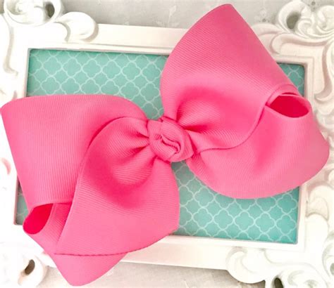 Hot Pink Hair Bow Extra Large Bow Hair Bows Bows For Girls Etsy
