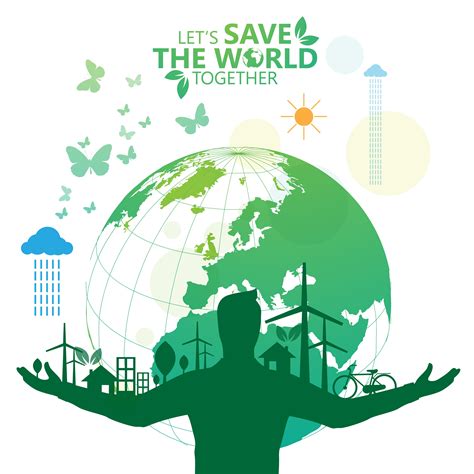 Includes a 3/16 inch (5mm) white border to assist in framing. Save the World Green Environmental Poster - Download Free ...