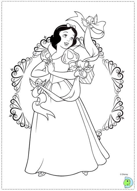 Snow white christmas coloring page. Snow White Coloring page- DinoKids.org