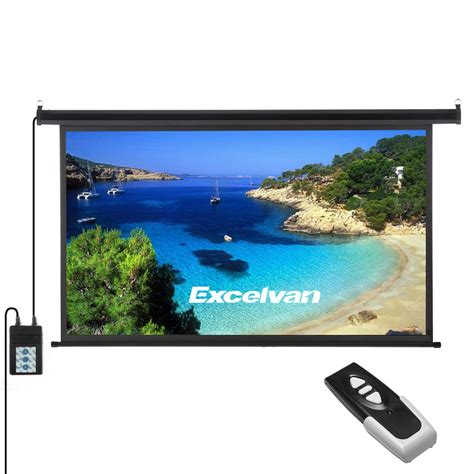 projection screen excelvan 100 inch hd portable projector screen with remote control 16 9 1 2