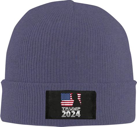 Fxshunone Trump 2024 Hat Unisex Cuffed Stretchy And Soft Ski Beanie Cap Winter Beanie