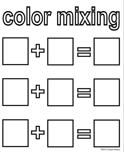 Color Mixing Template