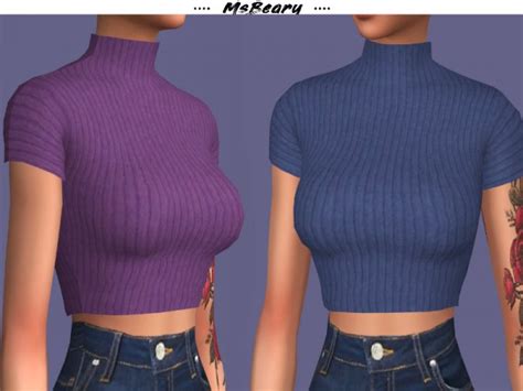 The Sims Resource Rib Knit Turtleneck By Msbeary Sims 4 Downloads