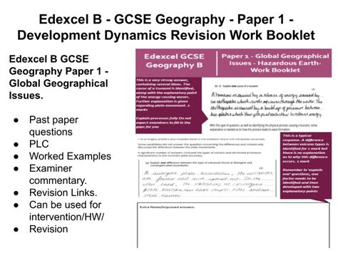 Edexcel B Gcse Geography Paper 1 Development Dynamics Revision
