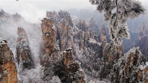 Snow Turns Wulingyuan Into Winter Wonderland Cgtn