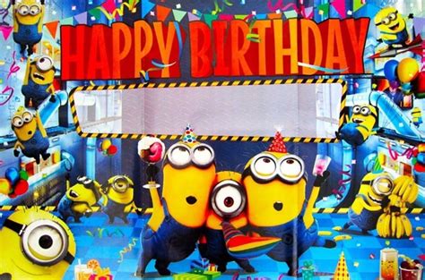 Free Download Despicable Me Minion Birthday Party Banner Poster Party