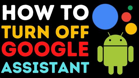 How To Turn Off Google Assistant On Android 2021 Simple Way YouTube