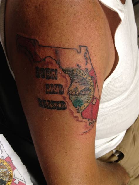 Florida Tattoo With State Flag Waving Was His First Tattoo Sweet