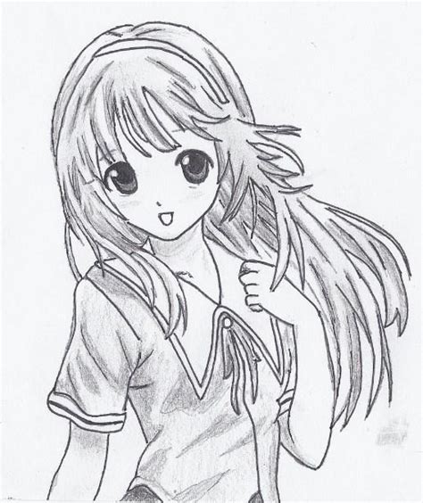 Cute Simple Anime Girl Drawing