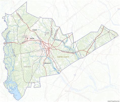 Map Of Sumter County South Carolina