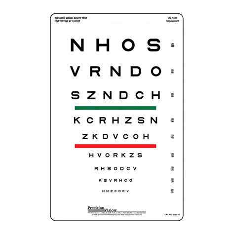 Sloan Striped Visual Acuity Chart S Bernell Corporation
