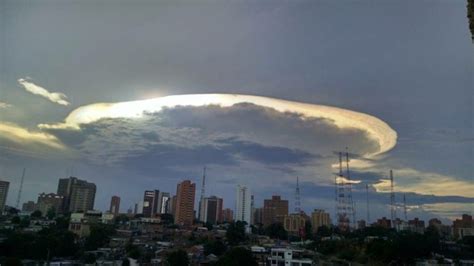 Giant Iridescent Cumulonimbus Anvil Cloud Engulfs Maracaibo Venezuela