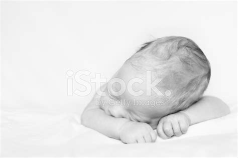 Black And White Sleeping Baby Stock Photo Royalty Free Freeimages