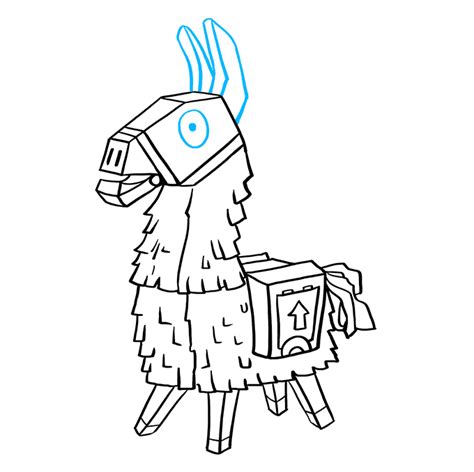 Fortnite Llama Drawing Outline Fortnite Loot Llama Coloring Page Stay Tooned For More Tutorials