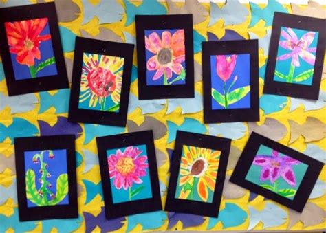 Art With Mr Giannetto 1st Grade Flowers Spring Art Projects Grade