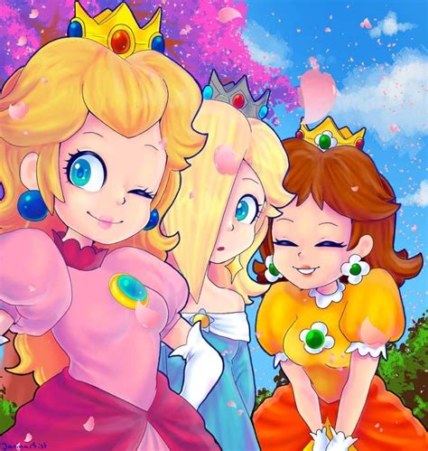 peach daisy and rosalina from super mario