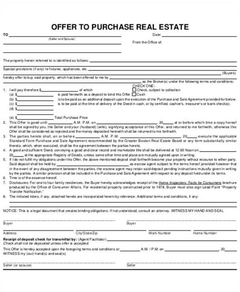 Typically, purchase offers are contingent on a home inspection of the property to check for signs of. Home Purchase Offer Letter 7 Best Tips To Make It ...