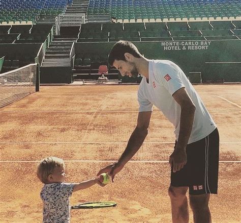 Novak Djokovic With His Son Atp Tennis Tennis Fan Tennis Stars