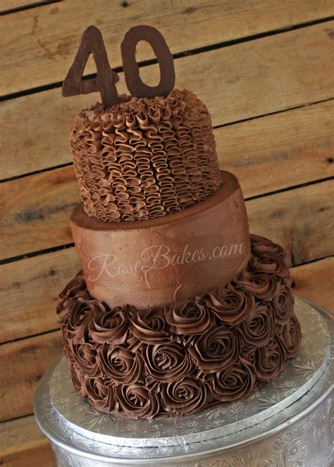 A swedish woman presents her birthday cake on her 40th birthday. All Chocolate 40th Birthday Cake - Rose Bakes