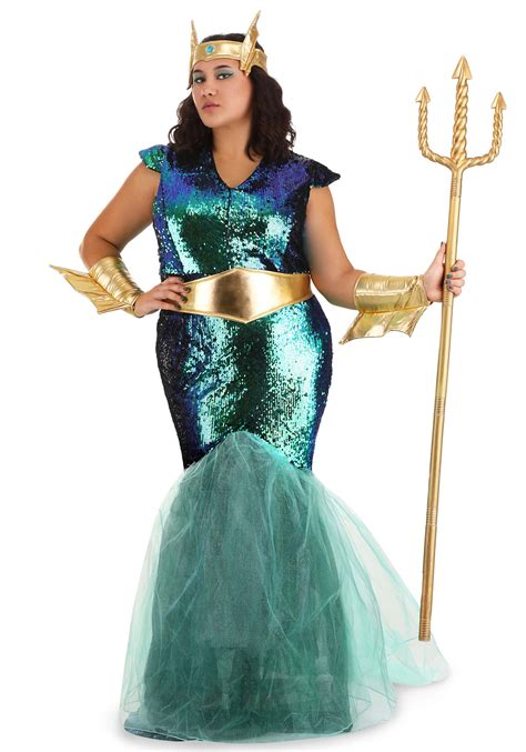 Womens Sea Siren Costume For Plus Size 1x 2x