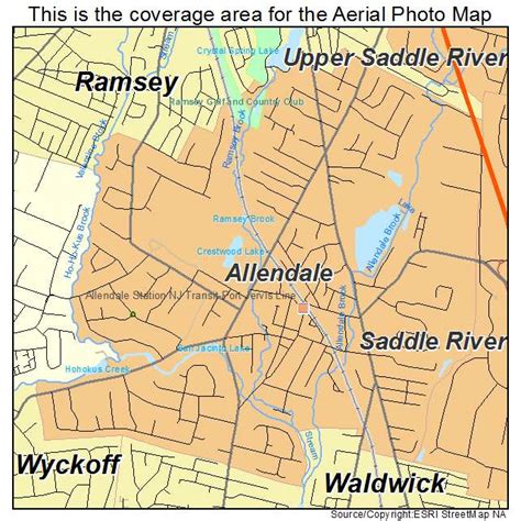 Aerial Photography Map Of Allendale Nj New Jersey