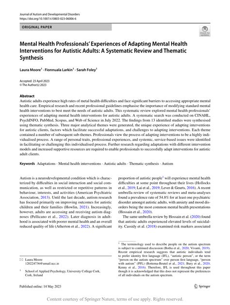 Pdf Mental Health Professionals Experiences Of Adapting Mental