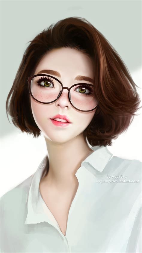2160x3840 Anime Girl Green Eyes Glasses 4k Sony Xperia Xxzz5 Premium