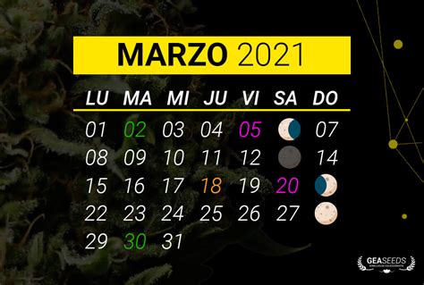Ejército Miel Delincuente Calendario Lunar Mes De Marzo 2021 Fragancia