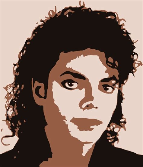 Michael Jackson Stencil In 3 Layers