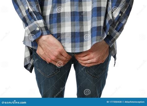 Man Holds His Ass Isolated On Background Hemorrhoids Stock Photo Image Of Illness Indoors