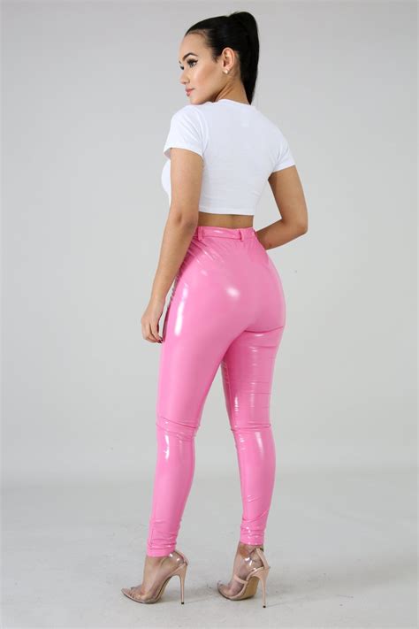 Leggings Fashion Fashion Pants Damaris Lopez Royal Yellow Pink Pants Leather Leggings Neon