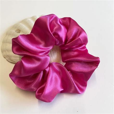 Beautiful Soft Silk Scrunchie Satin Scrunchie In Sassy Pink Hair Ties Hair Accessories Hair