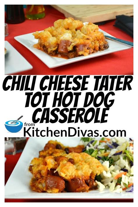 It's a tater tot casserole with hot dogs, baked beans, onion. This Chili Cheese Tater Tot Hot Dog Casserole is ...