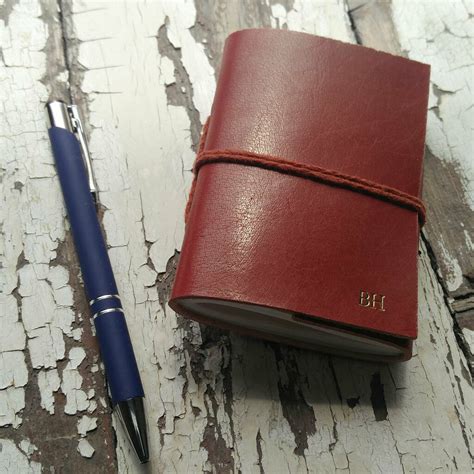 Personalised Distressed Leather Pocket Notebook By Paper High