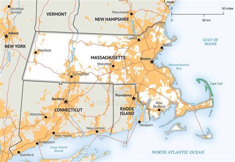 Stock Vector Map Of Massachusetts One Stop Map