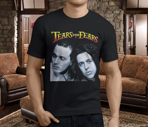 New Popular Tears For Fears English Rock Band Mens Black T Shirt Size